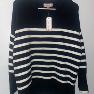 Cozy philosophy striped sweater